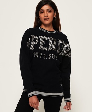 Superdry Ace Metallic Női Pulóver Fekete | FZDIR1907